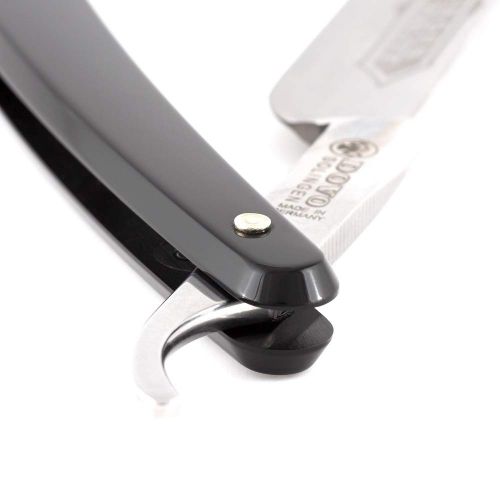  Dovo Full Hollow Carbon Steel 58 Straight Razor, Black