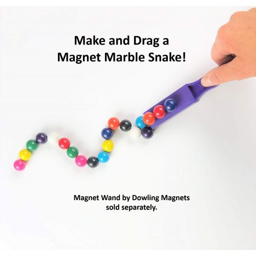  [아마존베스트]Dowling Magnets Magnet Marbles (.63 inch in Diameter), Set of 20 in Clear Dish