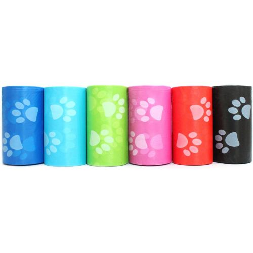  [아마존 핫딜]  [아마존핫딜]Downtown Pet Supply Dog Pet Waste Poop Bags with 2 Leash Clips and Dispensers (Bags: 520, 740, 1000, or 2200, Colors: Rainbow, Rainbow with Paw Prints, Blue, Black, Black Paw Print