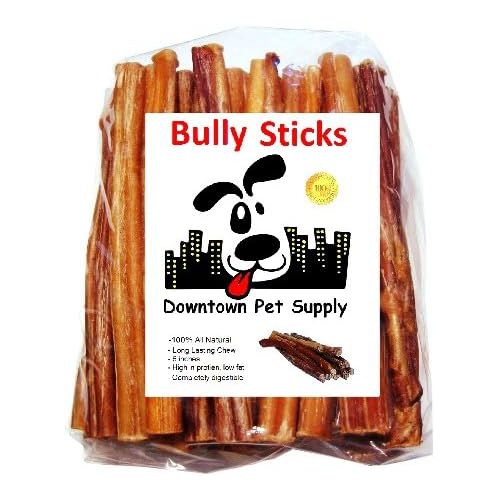  [아마존 핫딜]  [아마존핫딜]Downtown Pet Supply 6 inch Bully Sticks, Standard Regular Thick Select Dog Dental Chew Treats