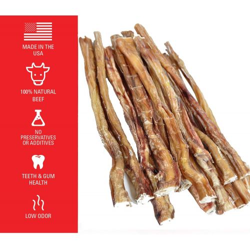  [아마존핫딜][아마존 핫딜] Downtown Pet Supply 6 and 12 inch American Bully Sticks for Dogs Made in USA - Odorless Dog Dental Chew Treats, High in Protein, Great Alternative to Rawhides