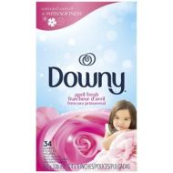 Downy April Fresh Fabric Softener Dryer Sheets, 34 Count per Pack - 12 per case.
