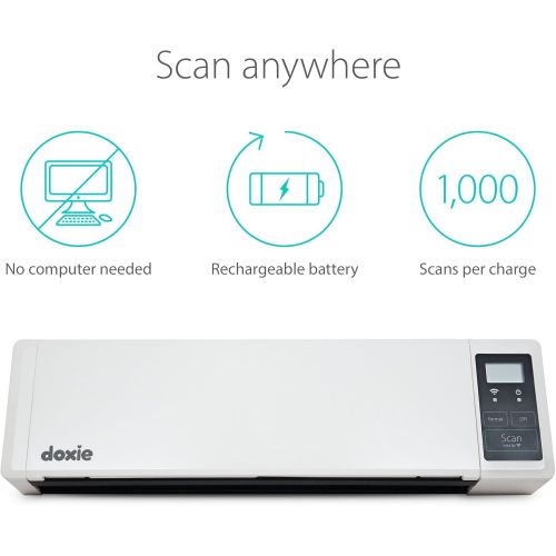  [아마존베스트]Doxie Q - Wireless Rechargeable Document Scanner with Automatic Document Feeder (ADF)