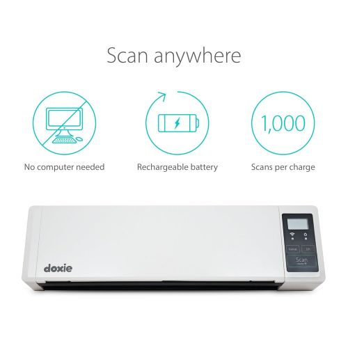  Doxie Q - Wireless Rechargeable Document Scanner with Automatic Document Feeder (ADF)