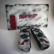 Doylescustoms Friday the 13th themed switch backplate and joycon set
