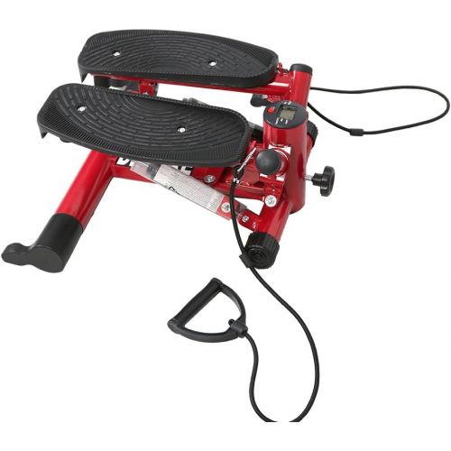  Dporticus Air Stepper Climber Exercise Machine Aerobic Fitness wResistance Band for Home Workout Gym （Red）