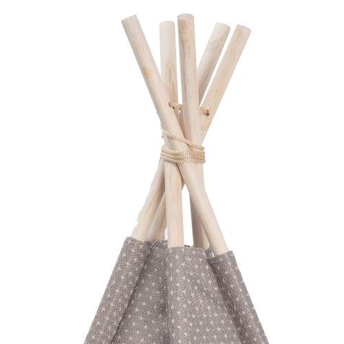  Dporticus Portable Pet Canopy Teepee Indian Tent Bed for Little Dogs and Cats with a Soft Cushion