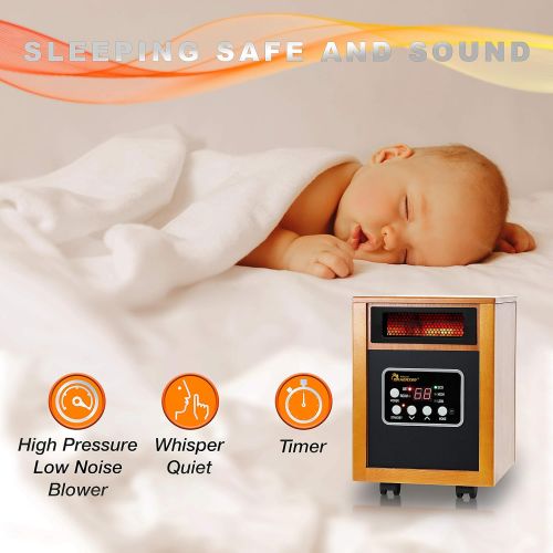  [아마존베스트]Dr Infrared Heater Portable Space Heater, 1500-Watt