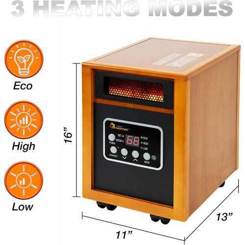  [아마존베스트]Dr Infrared Heater Portable Space Heater, 1500-Watt