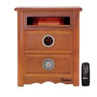 Dr Infrared Heater DR999, 1500W, Advanced Dual Heating System with Nightstand Design, Furniture-Grade Cabinet, Remote Control