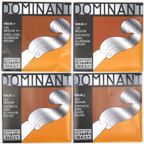  Dr Thomastik Thomastik-Infeld 135 Dominant Violin Strings, Complete Set, 135, 4/4 Size, with Aluminum Wound Ball End E String