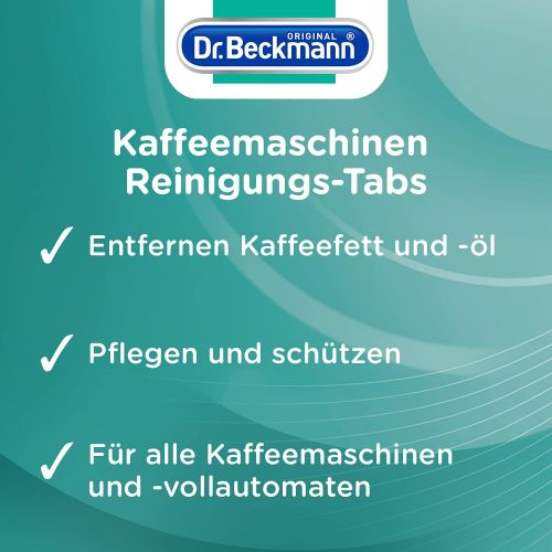  Dr. Beckmann Kaffeemaschinen Reinigungs-Tabs | entfernen Kaffeefett und -oel | mit Aktiv-Sauerstoff (6 Tabs)