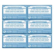 [아마존베스트]Dr. Bronner’s - Pure-Castile Bar Soap (Baby Unscented, 5 oz, 6-Pack) -Made with Organic Oils, For Face, Body & Hair, Gentle for Sensitive Skin & Babies, No Added Fragrance,Biodegra