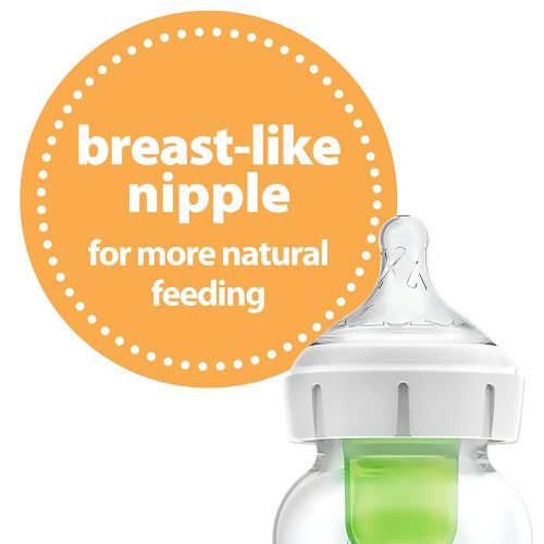  [아마존베스트]Dr. Browns Options+ Wide-Neck Baby Bottle, 5 Ounce, 4 Count