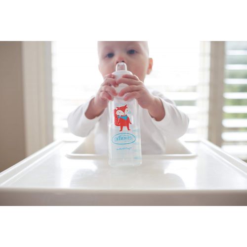  [아마존베스트]Dr. Browns Options+ Sippy Spout Baby Bottles, Fox & Lion, 8 Ounce, 2 Count