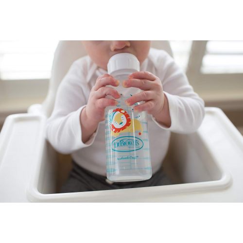  [아마존베스트]Dr. Browns Options+ Sippy Spout Baby Bottles, Fox & Lion, 8 Ounce, 2 Count