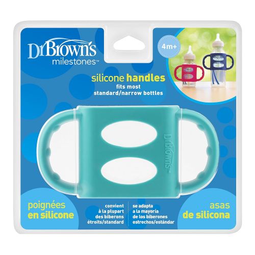  [아마존베스트]Dr. Browns 100% Silicone Standard-Neck Baby Bottle Handles, Turquoise