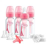 [아마존베스트]Dr. Browns Options Slow Flow Bottle Set for Breastfed Baby, 4 Ounce, Pink
