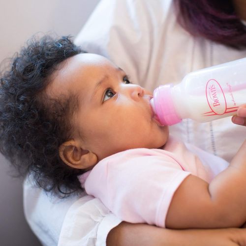  [아마존베스트]Dr. Browns Options Slow Flow Bottle Set for Breastfed Baby, 4 Ounce, Pink