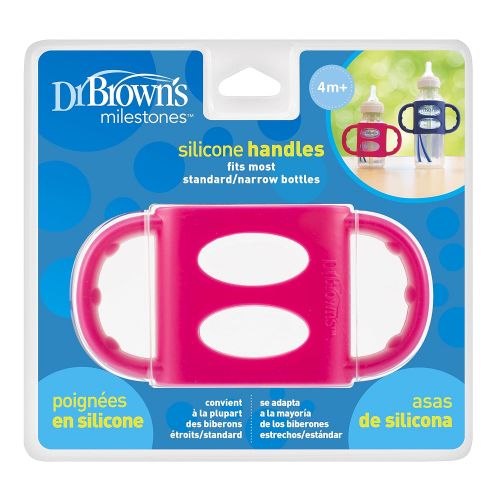  [아마존베스트]Dr. Browns 100% Silicone Standard-Neck Baby Bottle Handle, Pink