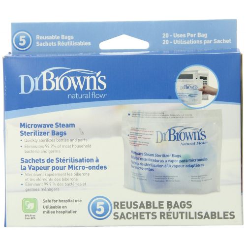  [아마존베스트]Dr. Browns Microwave Steam Sterilizer Bags, 5 ct
