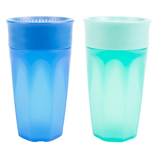  [아마존베스트]Dr. Browns Cheers 360 Spoutless Training Cup, 9m+, 10 Ounce, Blue/Aqua, 2 Count