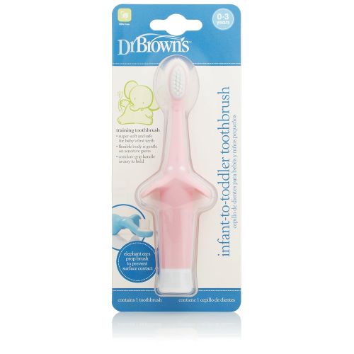  [아마존베스트]Dr. Browns Infant-to-Toddler Toothbrush, Pink