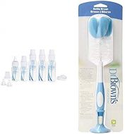 Dr. Browns BPA Natural Flow Bottle Newborn Feeding Set (Packaging may vary) and Bottle Brush