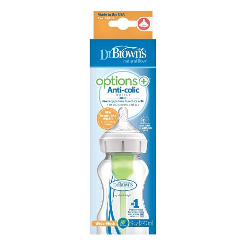  Dr. Browns Options+ Wide-Neck Baby Bottle, 9 Ounce
