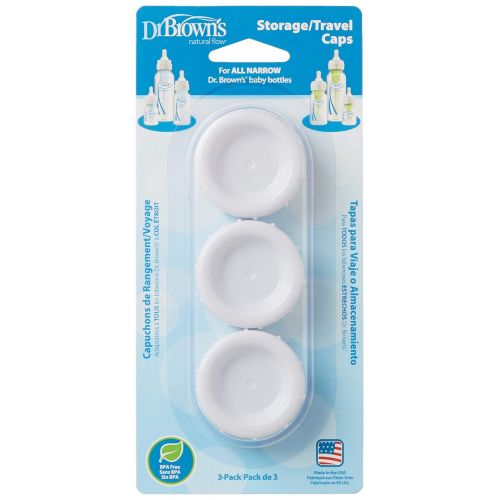  Dr. Browns Replacement Travel Caps for Dr. Browns Original, Options, and Options+ Baby Bottles, 3 Count