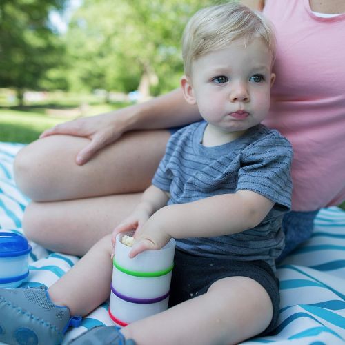  Dr. Browns Designed to Nourish Snack-A-Pillar Dipping Cups, Stackable Snack Cups for Toddlers and Baby Food Storage Containers