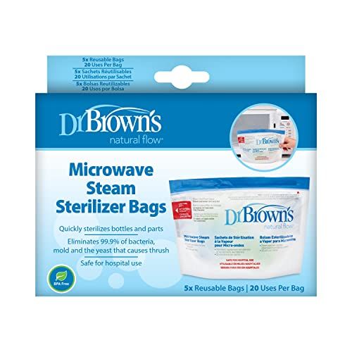  Dr. Browns Dr. Brown’s Microwave Steam Sterilizing Bags for Baby Bottles, Pacifiers and Accessories