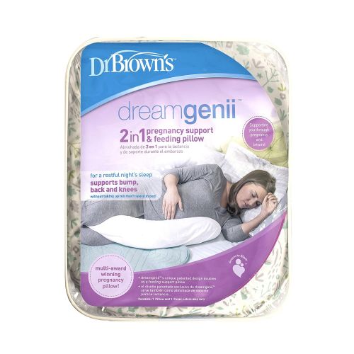  Dr. Browns Dreamgenii Pregnancy Pillow & Breastfeeding Pillow, 2 in 1, White