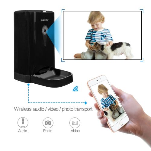  Dr. Feeder 4.5L Automatic Cat Feeder Buildin HD Camera and Audio Communication, Smart Dog Food Dispenser with Remote Control APP