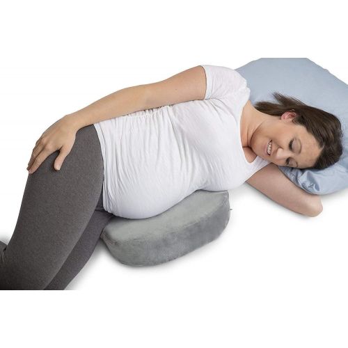  Dr. Flink Velvet Wedge Cushion Pillow For Baby, Or Maternity, Heartburn, Acid Reflux,Supports Body, Belly, Back, Knees, leg, Relieve Pressure, Numbness, Nerve pain, Pregnancy Slant