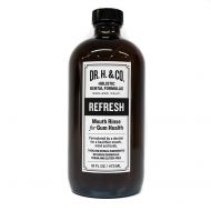 Dr. H. & Co. Dentist Formulated Refresh Mouthwash - All Natural Herbal and Holistic Mouth Rinse for Healthy Gums and Teeth (16 oz Glass Bottle)