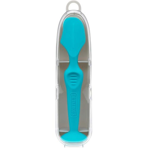  [아마존베스트]Nuby Diaper Cream Soft Silicone Brush with Suction Base & Hygienic Case, Aqua,Blue, Full Size