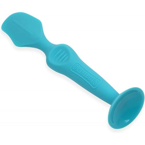  [아마존베스트]Nuby Diaper Cream Soft Silicone Brush with Suction Base & Hygienic Case, Aqua,Blue, Full Size