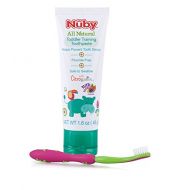 [아마존베스트]Nuby All Natural Toddler Toothpaste with Citroganix with Toothbrush, Pink/Green