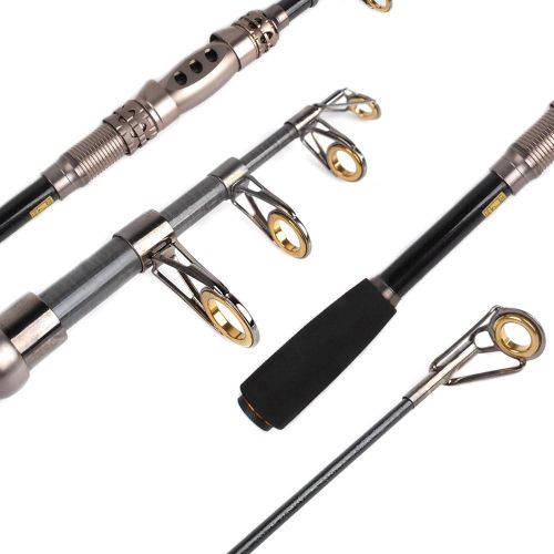  Dr.Fish Fishing Rod and Reel Combos 125pcs Full Kit Carbon Fiber Telescopic Spinning Rod 9+1BB Spinning Reel Tackle Bag Lines Lure Bait Accessories Gear Organizer 2 Size Saltwater