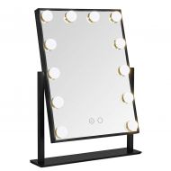 Dr.Lefran Hollywood LED Makeup Mirror, Portable Vanity Makeup Mirror with 12 Dimmable Bulbs, Professional Illuminated Cosmetic Mirror, 3 Modes of Light
