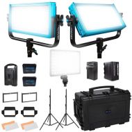 Dracast Pro Series Daylight LED Light Panel (V-Mount, Interview 3-Light Kit)