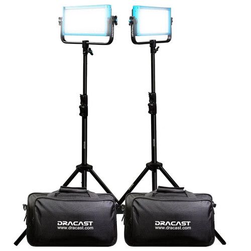  Dracast Pro Series Daylight LED Light Panel (V-Mount, Interview 3-Light Kit)