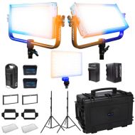 Dracast Pro Series Bi-Color LED Light Panel (Gold Mount, Interview 3-Light Kit)