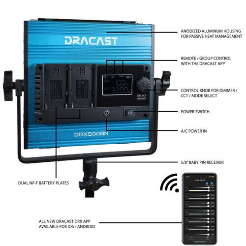  Dracast X Series LED500 Bi-Color LED Light Panel