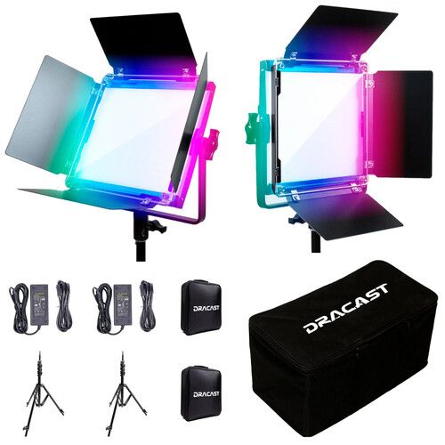  Dracast X Series LED500 RGB LED Light Panel (Interview 2-Light Kit)