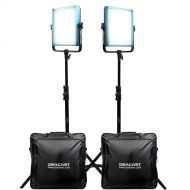 Dracast Pro Series LED1000 Daylight LED Light Panel (V-Mount, Interview 2-Light Kit)