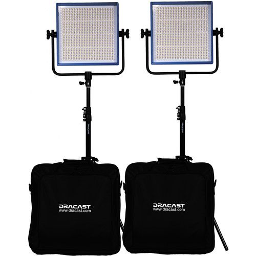  Dracast Pro Series LED1000 Daylight LED Light Panel (V-Mount, Interview 2-Light Kit)