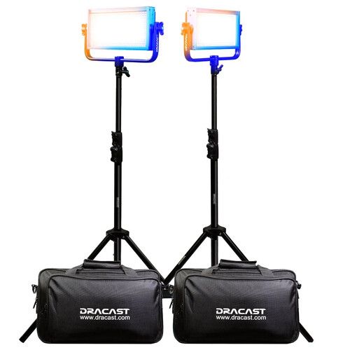  Dracast Pro Series Bi-Color LED Light Panel (V-Mount, Interview 3-Light Kit)