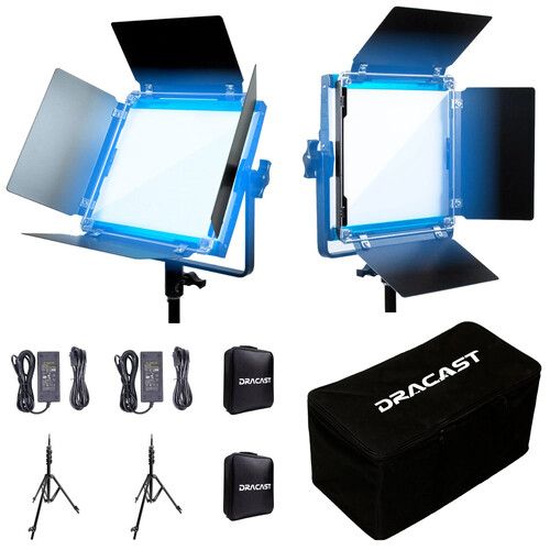  Dracast X Series LED500 Daylight LED Light Panel (Interview 2-Light Kit)